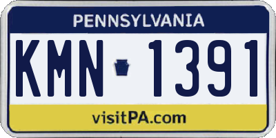 PA license plate KMN1391