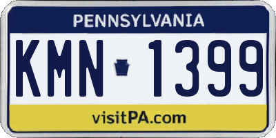 PA license plate KMN1399