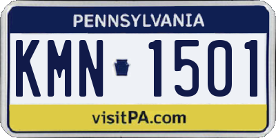 PA license plate KMN1501