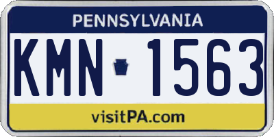 PA license plate KMN1563