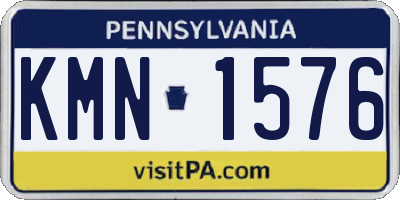 PA license plate KMN1576
