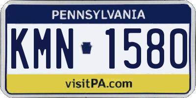 PA license plate KMN1580