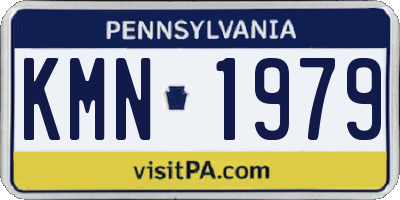 PA license plate KMN1979
