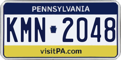 PA license plate KMN2048