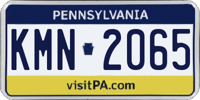 PA license plate KMN2065