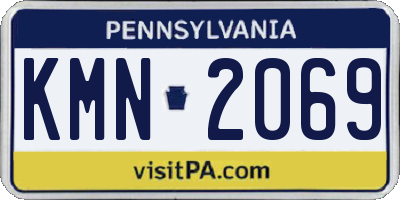 PA license plate KMN2069