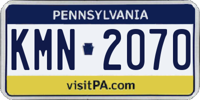 PA license plate KMN2070