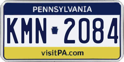 PA license plate KMN2084