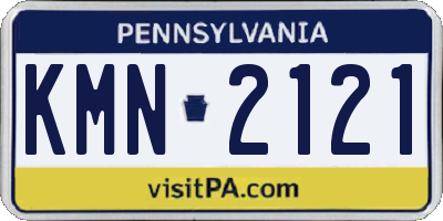 PA license plate KMN2121