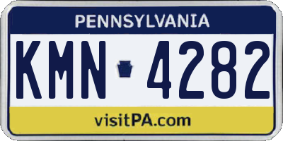 PA license plate KMN4282