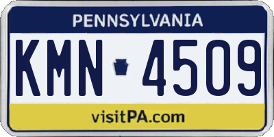 PA license plate KMN4509