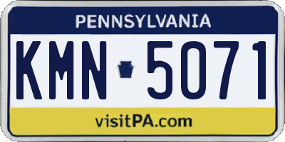 PA license plate KMN5071