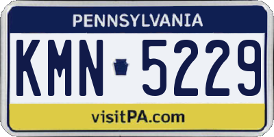 PA license plate KMN5229