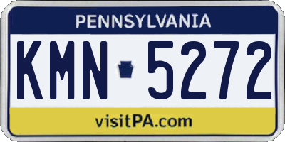 PA license plate KMN5272