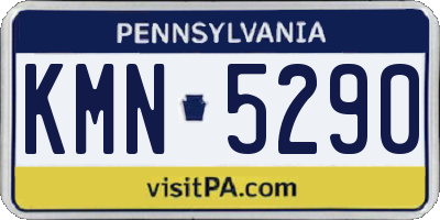 PA license plate KMN5290