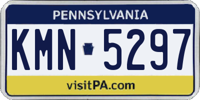 PA license plate KMN5297