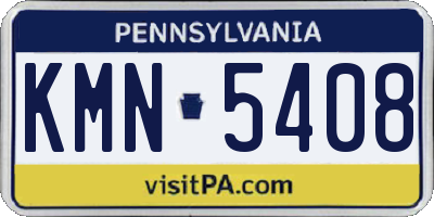 PA license plate KMN5408