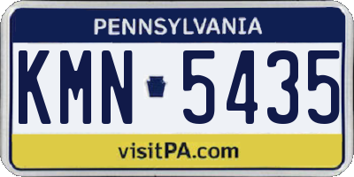 PA license plate KMN5435