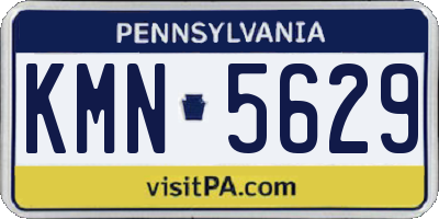 PA license plate KMN5629