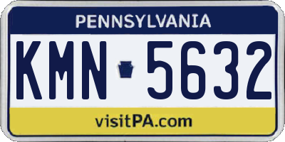 PA license plate KMN5632