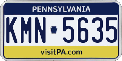 PA license plate KMN5635