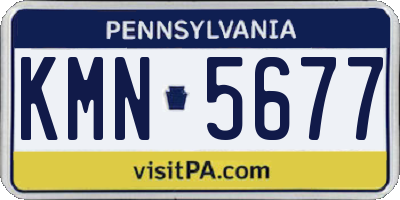 PA license plate KMN5677