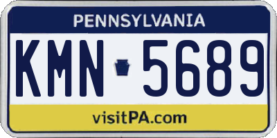 PA license plate KMN5689