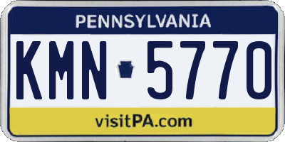 PA license plate KMN5770