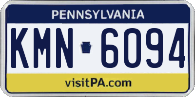 PA license plate KMN6094