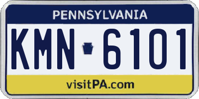 PA license plate KMN6101