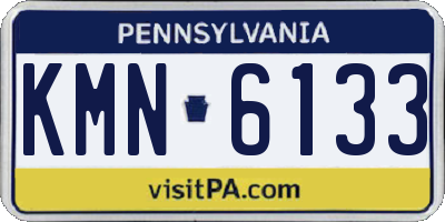 PA license plate KMN6133