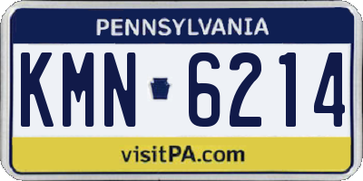 PA license plate KMN6214
