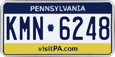 PA license plate KMN6248