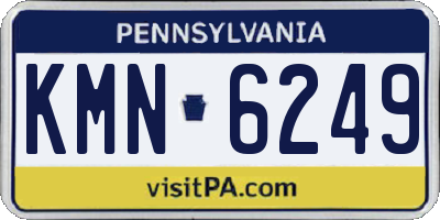 PA license plate KMN6249