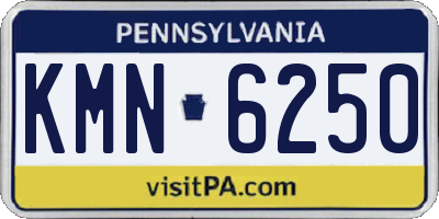 PA license plate KMN6250