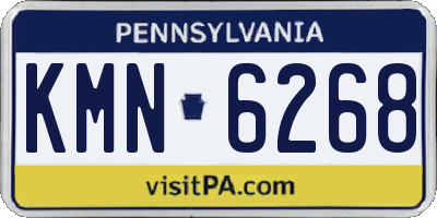 PA license plate KMN6268
