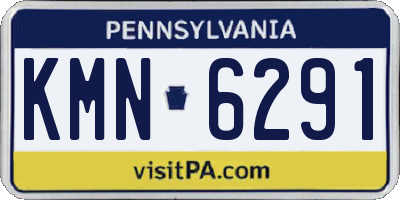 PA license plate KMN6291