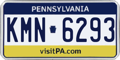 PA license plate KMN6293