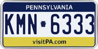 PA license plate KMN6333