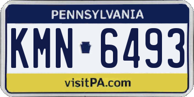 PA license plate KMN6493