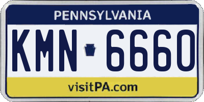 PA license plate KMN6660