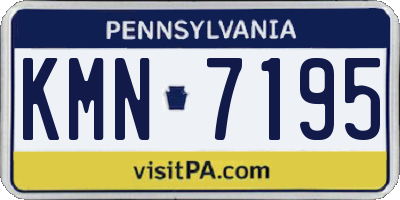 PA license plate KMN7195