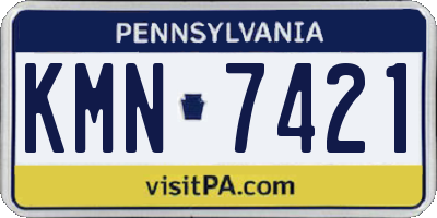 PA license plate KMN7421