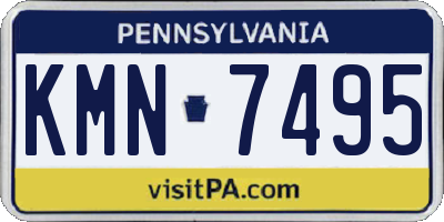 PA license plate KMN7495