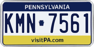 PA license plate KMN7561