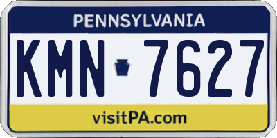 PA license plate KMN7627