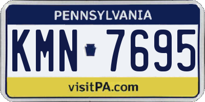 PA license plate KMN7695