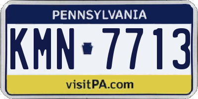 PA license plate KMN7713