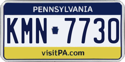 PA license plate KMN7730