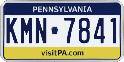 PA license plate KMN7841